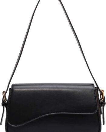 Women’s Leather Flap Shoulder Purse Crossbody Underarm Handbag