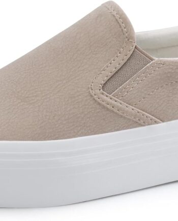 Slip-On Platform Loafers Casual Comfortable Everyday Shoes