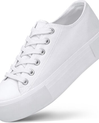 Canvas Platform Sneakers Height Increasing Casual Shoes