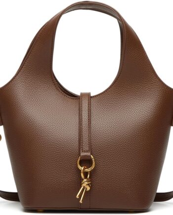 Women’s PU Leather Bucket  Bag Vintage Style Shoulder Crossbody Tote Purse
