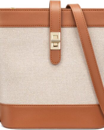 Trendy Vegan Leather Bucket Bag for Women Small Designer Inspired Crossbody Shoulder Purse