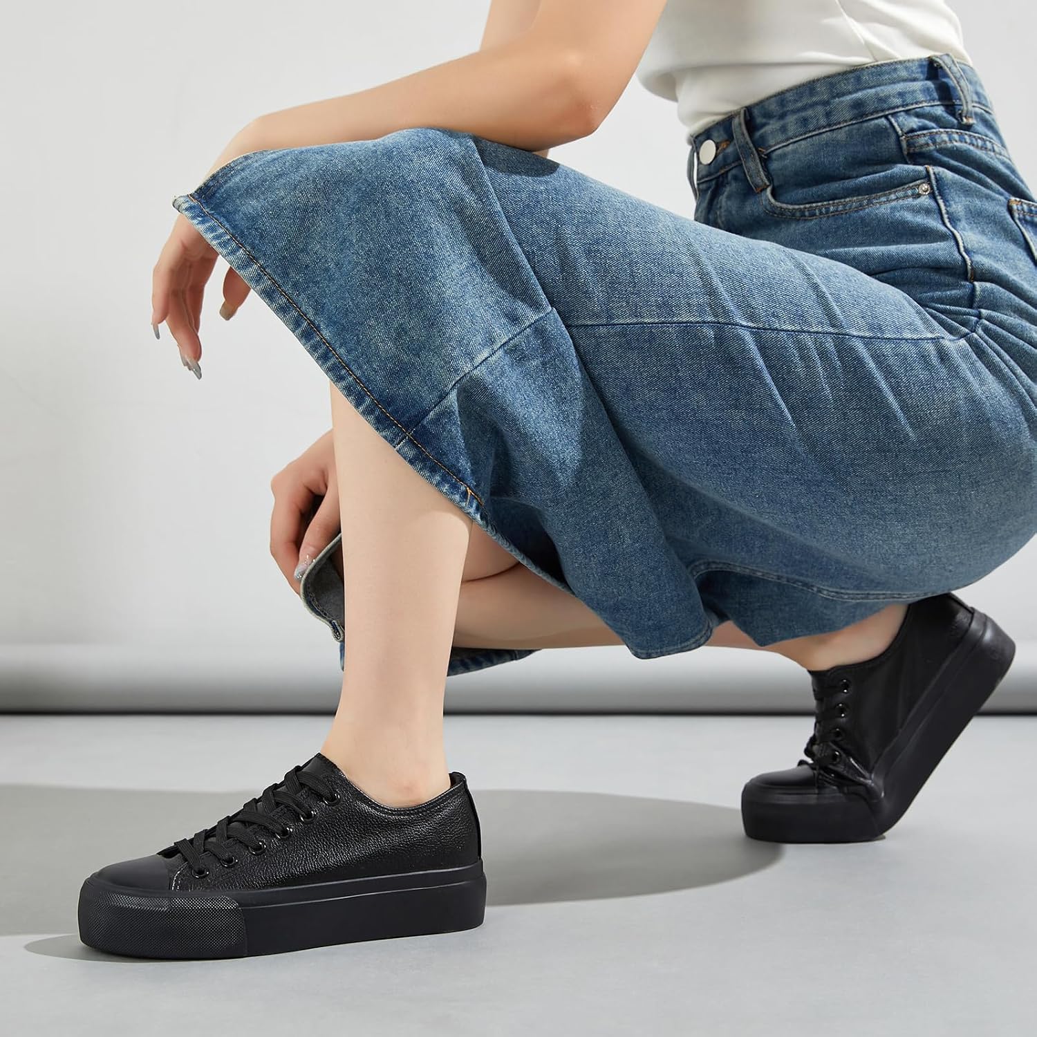 Fashion Platform Sneakers Thick Sole Casual Street Style Shoes